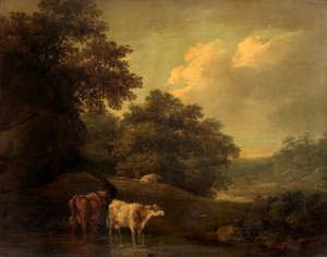 Paysage avec du bétail, 19e siècle